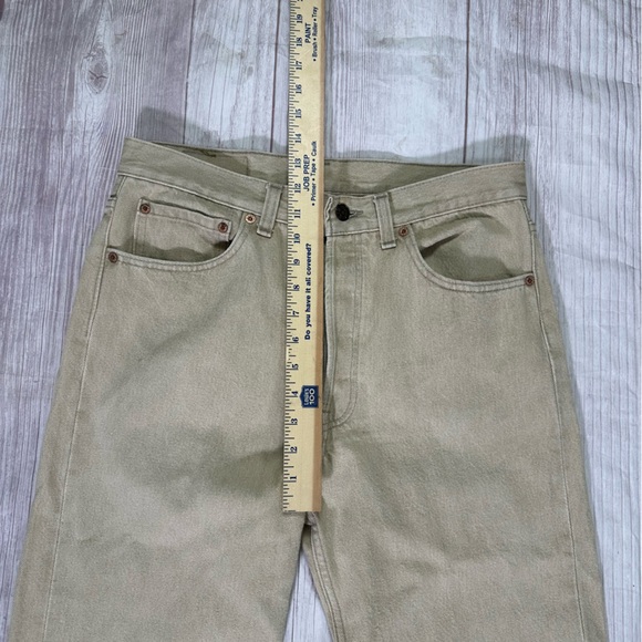 Men’s Vintage 90s Tan 501 Denim Jeans Made in USA - Picture 6 of 8